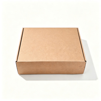 Boîte en papier kraft naturel écologique avec impression personnalisée de l'intérieur et impression du logo de la marque