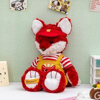 Vente en gros de poupées à habiller de la série d'animaux de dessin animé, jouets en peluche doux, amusants et mignons, cadeaux pour enfants, jouets en peluche, frites, renard roux
