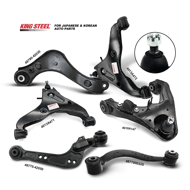 King Steel car spare parts Front rear control arm suspension for Toyota corolla Hyundai Mitsubishi Nissan Kia