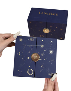 Custom Corrugated Magnetic Lid Boxes Double-Door Rigid Magnetic Lid Boxes for Cosmetic Skincare Jewelry Clothing Packaging Foil - Product Image 3