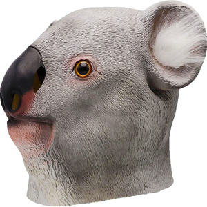 หน้ากากหมีโคอาล่าแบบเต็มหัวสีเทา,หน้ากากสัตว์ยางสมจริงสำหรับเทศกาลฮาโลวีนอุปกรณ์เทศกาลคอสเพลย์ - Product Image 4