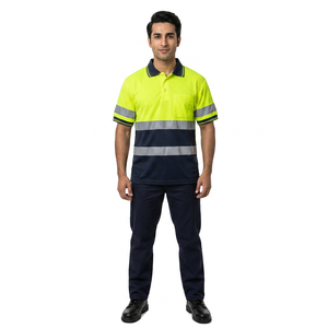 Camiseta Reflectante de Alta Visibilidad Personalizada al por Mayor para Hombre, Camiseta de Seguridad de Manga Larga, Ropa de Trabajo de Alta Visibilidad, Camiseta Polo, Camiseta de Trabajo - Product Image 1