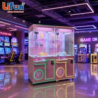 LIFUN 31'' Grande machine à griffes à monnayeur pour peluches roses, machine de jeu d'arcade de distribution de prix