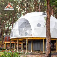 Kawagebo Kamp (KK) 8M Tente dôme géodésique de luxe en PVC personnalisée pour exposition, salon professionnel, serre, glamping et hôtel igloo