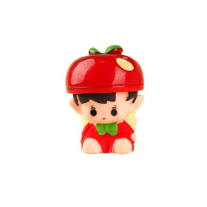 Figurine de méditant en résine mignonne, 3.1cm, ornement de voiture en forme de pomme d'ange, décoration de bureau, jouet pour enfants, cadeau - Product Image 2