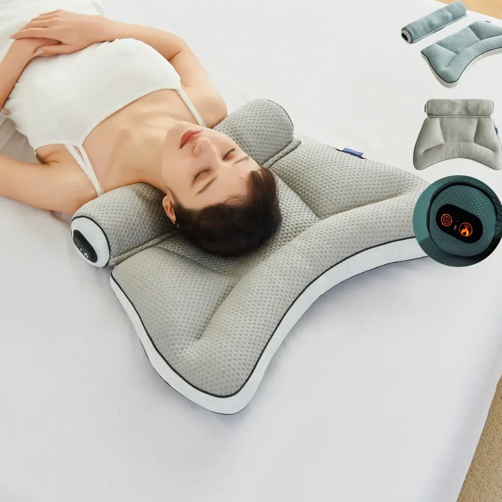 Travesseiro de espuma para massagem ortopédica, cama de enfermagem cervical com amostra grátis, travesseiro para dor no pescoço e nos ombros, confortável para dormir