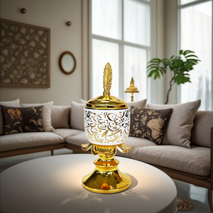 Ramazan ve Eid süslemeleri için 642002 arapça seramik tütsü brülör 9x14cm parti yapımcısı marka - Product Image 3