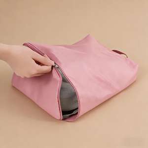 שק אחסון נעליים נייד עמיד לאבק עם רשת, שק ארגונית מזוודות עמיד בפני לחות מ-RPET עם רוכסן, שקיות נעליים לנסיעות - Product Image 5