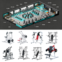 Equipo de Gimnasio Comercial para Entrenamiento de Fuerza, Equipo de Gimnasio de Alta Calidad para Interiores, Prensa de Pecho Iso-Lateral y Polea de Espalda