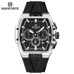 NAVIFORCE 6113 Montre sport pour homme de marque supérieure, affichage de la date, étanche, lumineuse, chronographe 24 heures, montres-bracelets pour homme - Product Image 1