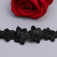 RYL Appliques florales classiques multicolores en dentelle perlée, broderies en organza, patchs pour loisirs créatifs, robe de mariée, accessoire pour cheveux