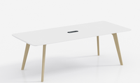 Table de bureau moderne, table de réunion blanche, nouveau modèle, bureau de conférence en bois