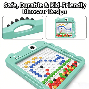 Tavola da <span class=keywords><strong>Disegno</strong></span> AiJH con 80 Perline, Forma di Dinosauro Cartoonesco, Gioco Educativo STEM per Stimolare l'Immaginazione e il Pensiero - Product Image 4