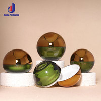 Ensemble d'emballages cosmétiques de luxe en acrylique à double paroi, design élégant, avec pot à vis pour crème contour des yeux et récipient pour baume à lèvres 10g, pour soins de la peau