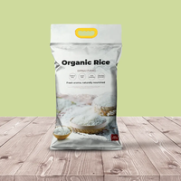 Emballage sans BPA en plastique recyclable 1kg sac d'emballage de riz pochette personnalisée à quatre joints latéraux avec impression de logo