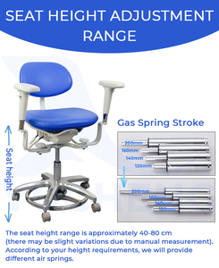 Sillón de Microscopio Dental con Control de Pie, Reposabrazos Dobles, Asiento Dinámico, Cuero Médico, para Clínica Dental - Product Image 3