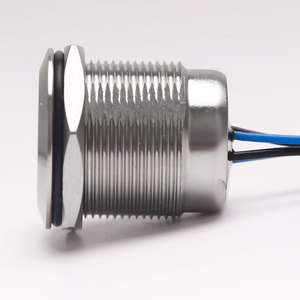 22mm 5A 250V wasserdicht IP67 Edelstahl 12V 24V 110V 220V klein beleuchtet mit LED Momentary Latch ing <span class=keywords><strong>Push</strong></span> <span class=keywords><strong>Button</strong></span> - Product Image 4