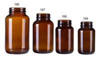Pilulier en verre 10ml-300ml Emballage en verre Médicament Capsule Pilule Bouteille Médicament Vitamine Supplément Bouteille en verre Conteneur