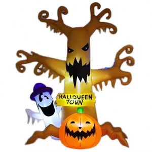 Custom Factory Price 8 FT Child Halloween PVC Inflatable <b>Tree</b> with Ghost Pumpkin Owl LED <b>Lights</b> Decorations - Product Image 1
