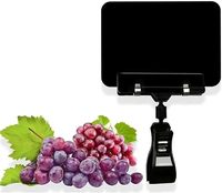 Clip porte-étiquette rotatif en plastique transparent coloré haute performance pour présentoir de supermarché