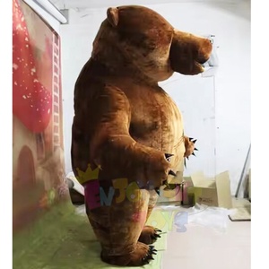 Tela de alta calidad hecha inflable marrón Chubby Bear Animal mascota adulto evento rendimiento ropa fiesta atmósfera Props - Product Image 4