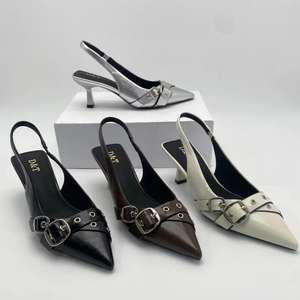 Autunno sandali a spillo di lusso per le signore eleganti <span class=keywords><strong>color</strong></span> <span class=keywords><strong>argento</strong></span> di alta qualità tacco sottile per abiti da festa nuova estate Sexy - Product Image 1