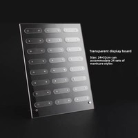 Support d'affichage transparent en acrylique pour nail art avec fixation magnétique pour capsules d'ongles et présentoir de couleurs de vernis gel