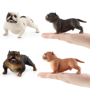 Figurine de chien <span class=keywords><strong>Pitbull</strong></span> bouledogue français simulé 13cm modèle animal solide 6 styles décor de bureau à collectionner - Product Image 4