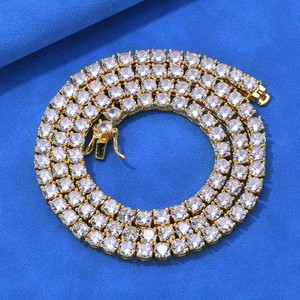 Luxury VVS Moissanite Tennis <b>Chain</b> Necklace 925 Silver <b>Iced</b> <b>Out</b> Hip Hop <b>Chain</b> Support Custom Design - Product Image 6