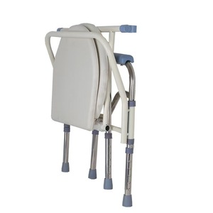 Chaise de toilette portable et pliable avec réglage en hauteur pour personnes âgées/tabouret pour usage domestique et salle de bain - Product Image 2