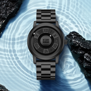 Montre Homme Unique en Or avec Cadran à Billes Magnétiques Défilantes, Chiffres Romains, Mouvement Quartz – Accessoire de Mode Premium Idéal pour un Cadeau - Product Image 6