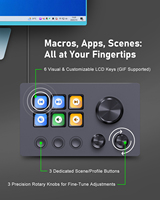 Clavier macro LCD MiraBox N3 à 6 touches et 3 boutons rotatifs, programmable DIY
