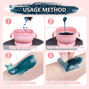 Nouveauté : <span class=keywords><strong>Pot</strong></span> chauffe-cire portable pliable en plastique ABS pour l'épilation, pour les mains, le corps, les pieds et le visage, 110-240V - Product Image 4