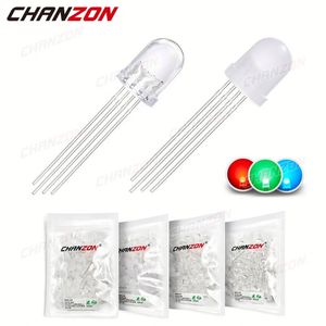 50ชิ้น chanzon F10 10มิลลิเมตร RGB LED ไดโอดเปล่งแสงสีแดงสีเขียวสีฟ้าหลากสีแคโทดร่วม3V DIY สุดสดใส - Product Image 1