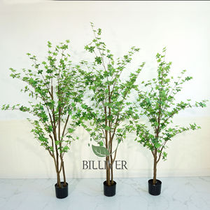 Cloche artificielle plante poterie décoration verdure artificielle arbre fenêtre paysage décoration plantes artificielles vertes - Product Image 1