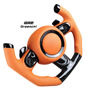 Volant de voiture en fibre de carbone pour BMW <span class=keywords><strong>Mini</strong></span> JCW <span class=keywords><strong>Cooper</strong></span> <span class=keywords><strong>S</strong></span> R50 R59 F54 F60, forme en D, double rayon, modèle de course F1 - Product Image 5