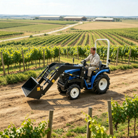 Tracteur de Jardin et Verger de Haute Qualité 25 CV 4x4 Certifié CE avec Boîte de Vitesses, Pompe et Accessoires