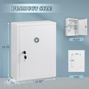 <span class=keywords><strong>Armoire</strong></span> <span class=keywords><strong>à</strong></span> <span class=keywords><strong>pharmacie</strong></span> murale <span class=keywords><strong>Armoire</strong></span> murale d'aide pour salle de bain <span class=keywords><strong>Armoire</strong></span> <span class=keywords><strong>à</strong></span> <span class=keywords><strong>pharmacie</strong></span> verrouillable avec clé Boîte de verrouillage en acier <span class=keywords><strong>sécurisée</strong></span> pour médicaments - Product Image 3
