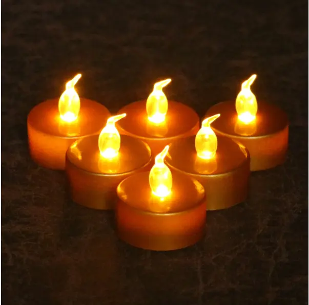 Newish Wholesale Christmas Battery Operated Electric Flameless plating t light Led Mini Candles Tea Light