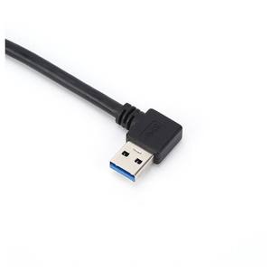 Cable de Extensión de Datos USB 3.0, 90 Grados, Macho a Hembra, Montaje en Panel con Tornillos, Blindaje Trenzado para Transferencia de Datos de Computadora - Product Image 3