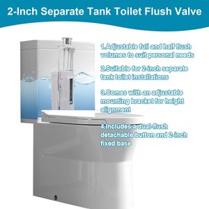 Kit de remplacement de valve de chasse d'eau pour réservoir de toilettes, 2 pouces, pièce de réparation de siphon à double chasse, compatible avec les réservoirs séparés Geberit - Product Image 2
