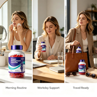 Gummies de gestion du poids à base de fibres végétales, marque privée OEM, pour adultes, équilibre métabolique, soutien quotidien au bien-être, 60 gummies