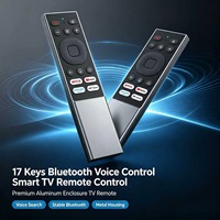 Télécommande vocale personnalisée OEM ODM à 17 touches avec boîtier en aluminium pour Smart TV Android, usine source JCXK