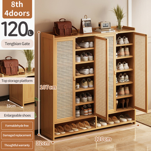 <span class=keywords><strong>Scarpiera</strong></span> Moderna Salvaspazio in Bambù per Dormitori, Armadio Portascarpe per Uso Domestico, Scaffale di Grande Capacità - Product Image 2