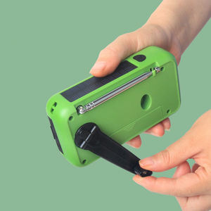 SOS Emergency AM/FM/<b>WB</b>/NOAA Radio, Solar & Hand Crank Power with Power Bank - Product Image 3