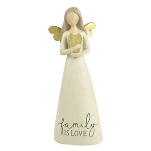 Engels kulptur "FREUND für IMMER" ANGEL MIT HERZENS tatuette für Indoor Angel Statuen - Product Image 5