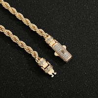 Pulsera de Cadena Cubana Chapada en Oro de 14K al por Mayor, Joyería de Latón Estilo Hip Hop con Cristales de Circonia Cúbica, Pulsera de Cobre para Hombres y Mujeres
