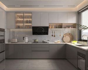 Gabinetes de Cocina Impermeables Personalizados, Estilo Shaker con Puertas y Cajones de Cierre Suave, Fácil Instalación, Gabinetes de Cocina de Madera - Product Image 1