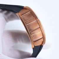 Reloj cronógrafo de alta gama para hombre en oro rosa con cristal de zafiro, reloj deportivo multifunción