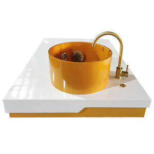 Lujoso Lavabo para <span class=keywords><strong>Manos</strong></span> de Salón de Belleza con Grifo Dorado, Tazón de Porcelana Blanca para Salón en Oferta, Accesorios para Pedicura <span class=keywords><strong>y</strong></span> Masaje de <span class=keywords><strong>Pies</strong></span> - Product Image 5
